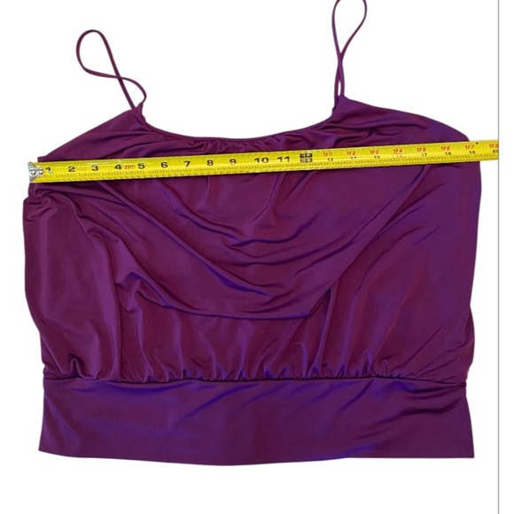 EUC Express Purple Draped Blouson Tank Top Size L - Picture 3 of 8